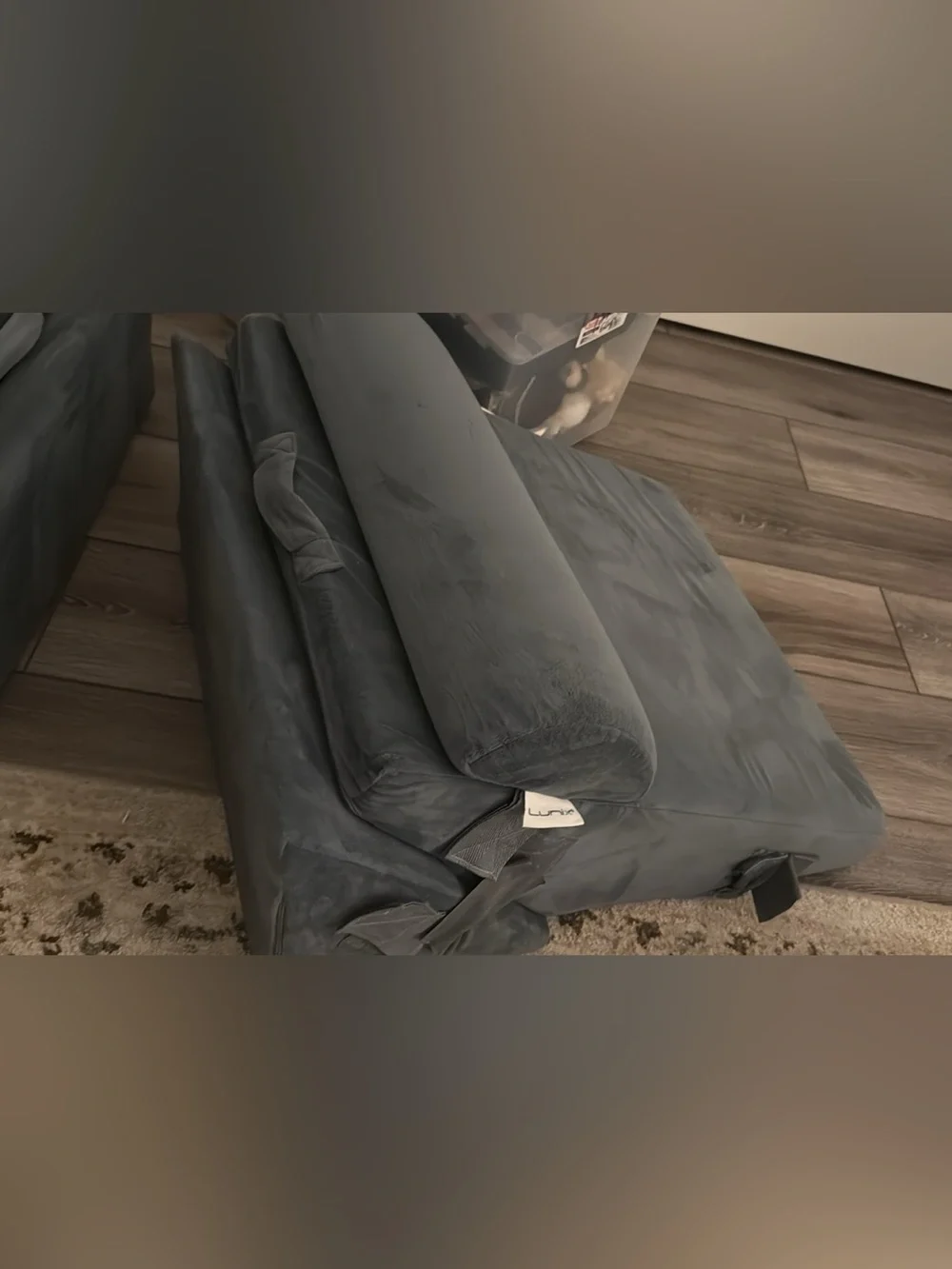Gray Bolster Pillow - Home Bedding Support Cushion
